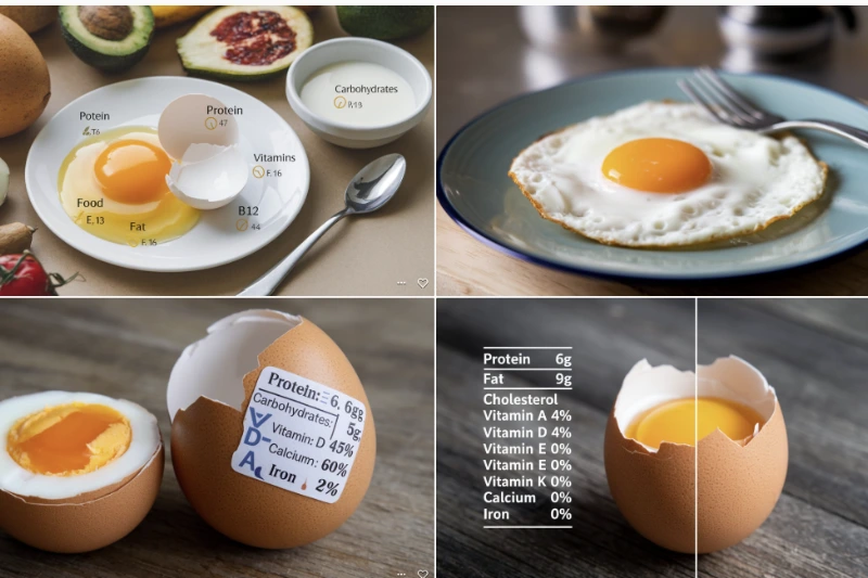 Egg macronutrients and vitamins