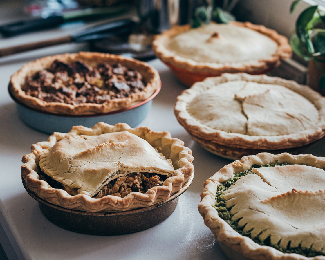 Exploring Variations of Cottage Pie and Shepherd's Pie Classic and modern variations of cottage pie and shepherd’s pie on a counter.