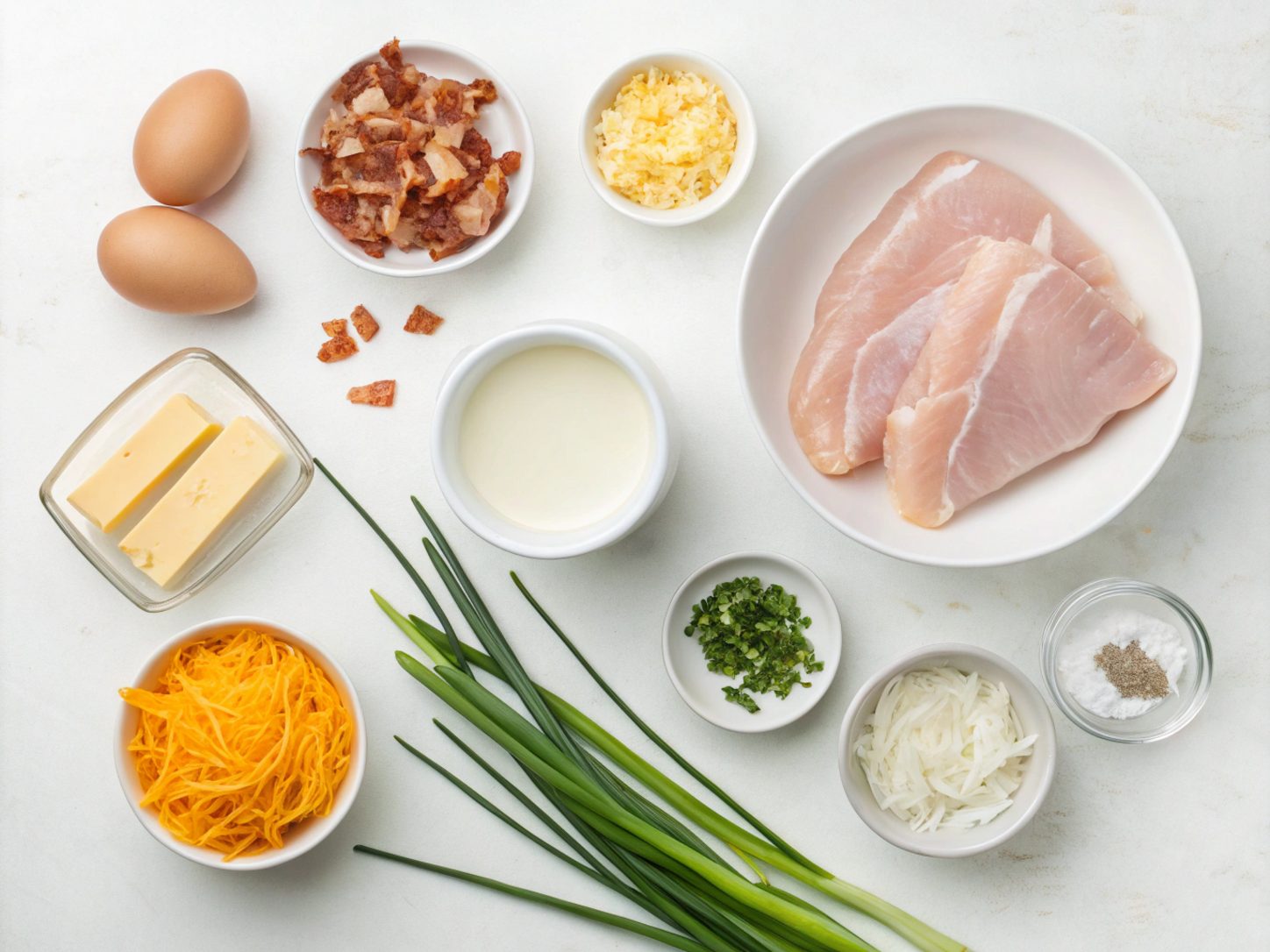 Ingredients for Instant Pot Crack Chicken Keto recipe on a kitchen counter.