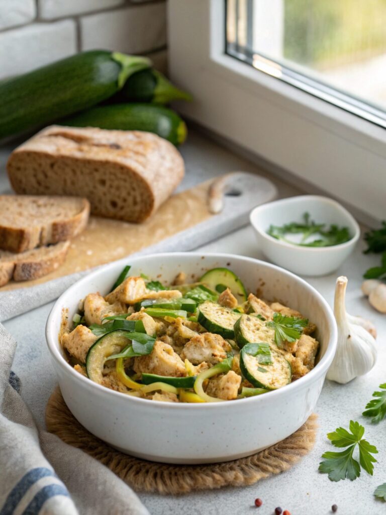Delicious 20 Minute Garlic Butter Chicken Zucchini Skillet Keto