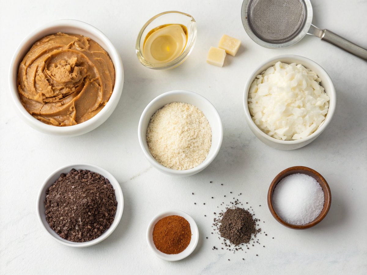 Image showing ingredients for keto no-bake chia seeds bars