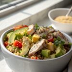 SEO-friendly alt text describing the featured image, including the chicken avocado quinoa salad recipe