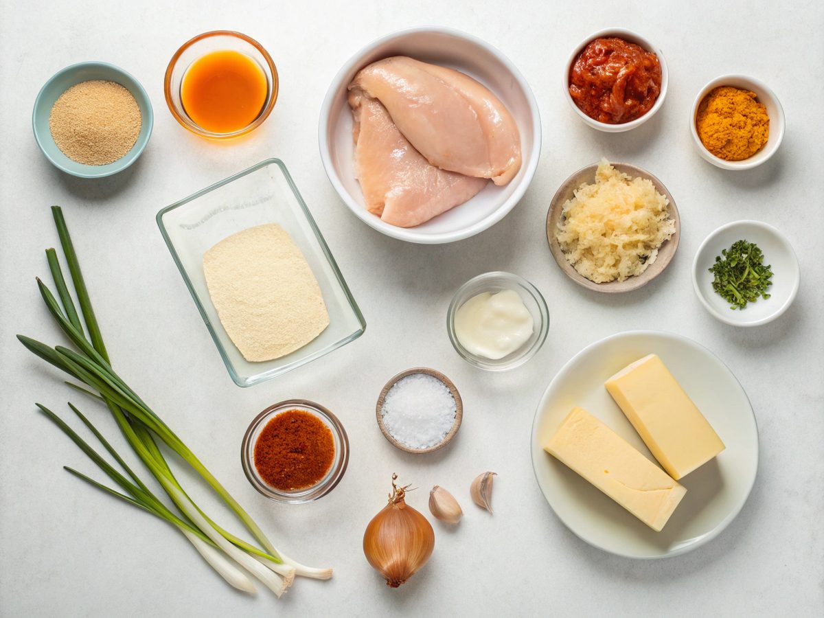 Ingredients for the comforting buffalo keto soup pot.
