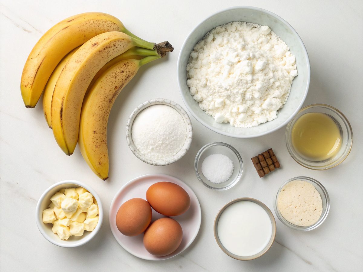 Ingredients for Cottage Cheese Banana Pancakes Recipe