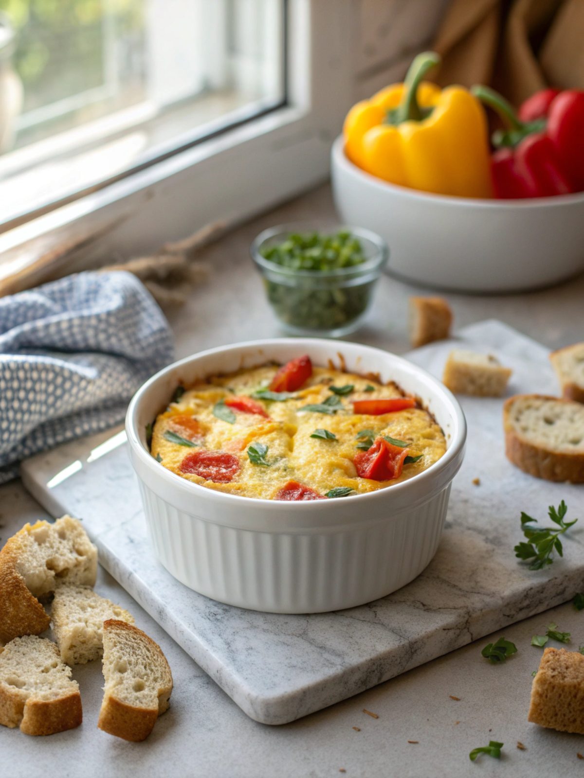 Delicious Keto Bell Pepper Breakfast Casserole served fresh