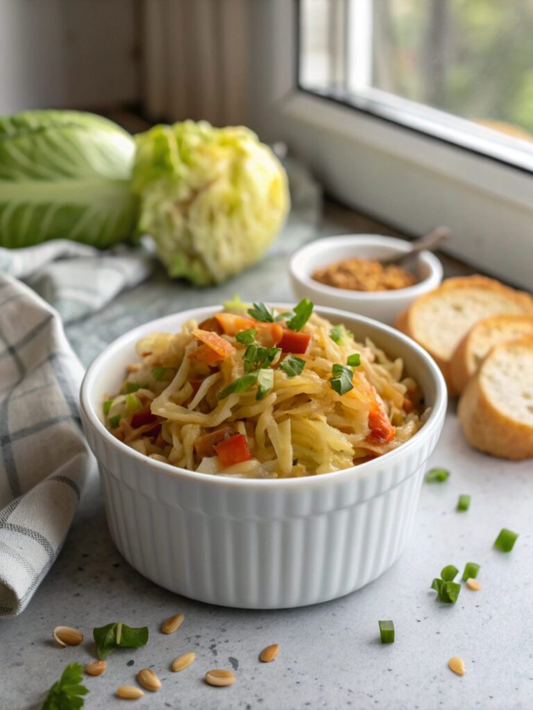 Featured image of Instant Pot Cabbage Keto Recipe, delicious cooked dish ready to serve