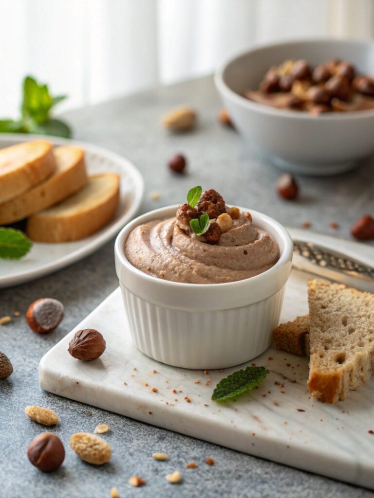 A mouthwatering Hazelnuts Keto Mousse Cup elegantly presented in a stylish setting
