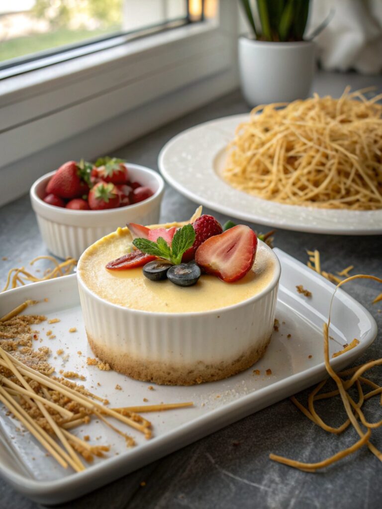 Perfectly baked cheesecake, creamy and smooth.