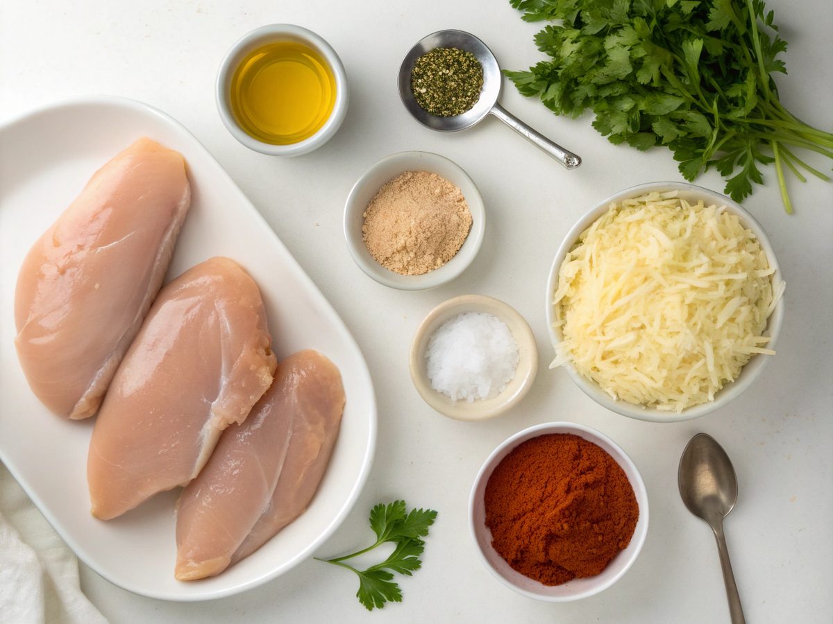 Ingredients for Delicious Paprika Stuffed Keto Chicken Breast
