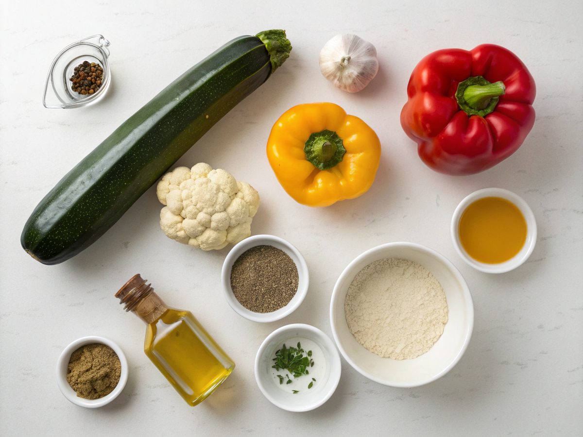 Ingredient layout for Keto Instant Pot Zucchini Stew