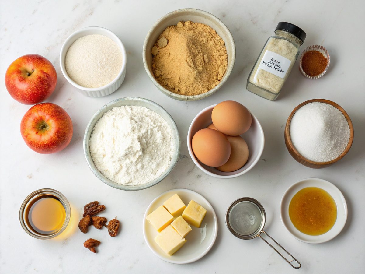 A vibrant array of ingredients for a keto pumpkin pie including almond flour and canned pumpkin puree.