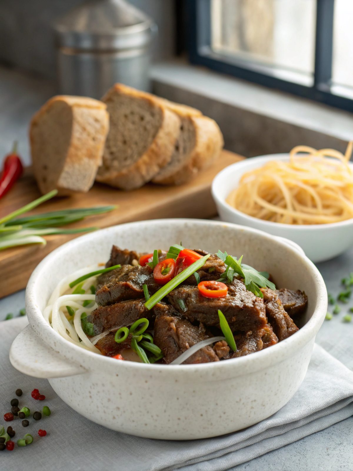 SEO-friendly alt text describing the featured image, including the keto beef chives skillet.