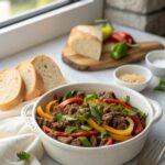 Delicious Keto Beef Pepper Skillet ready to serve.