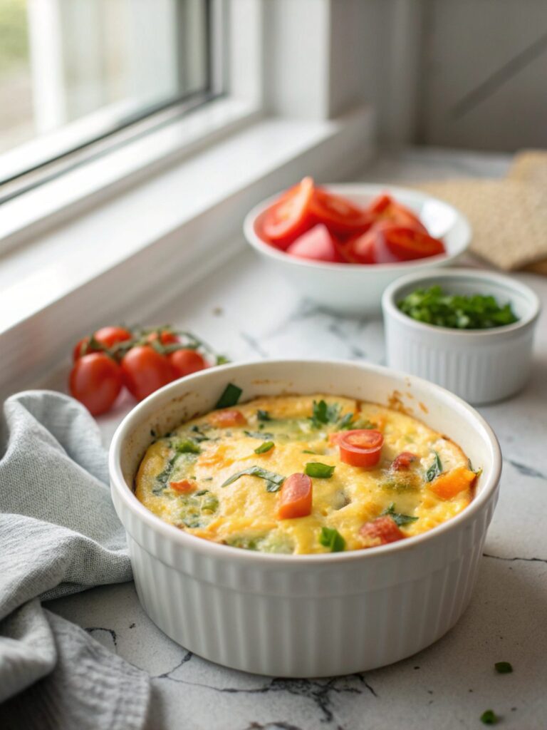 Featured image of a Keto Cheddar Breakfast Casserole