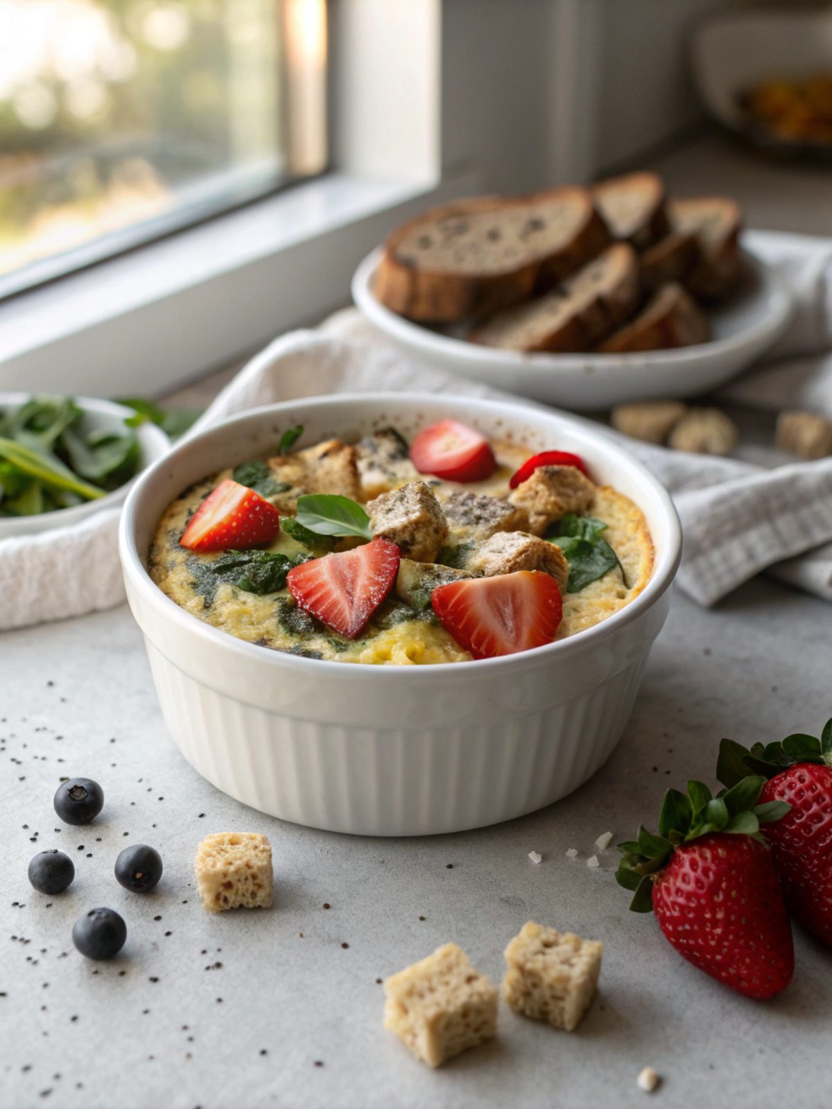 Delicious Keto Chia Seed Breakfast Casserole served fresh