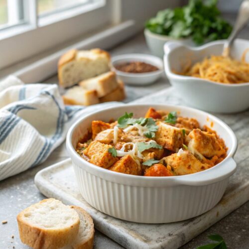 Deliciously served Keto Chicken Buffalo Bake