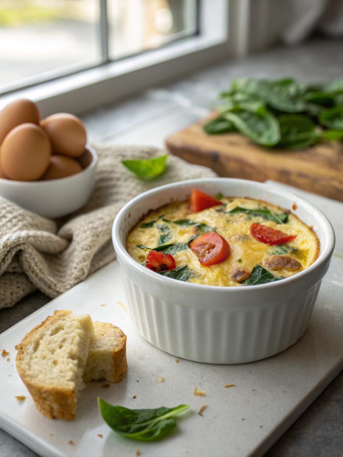 Delicious Keto Egg Breakfast Casserole ready to be served.