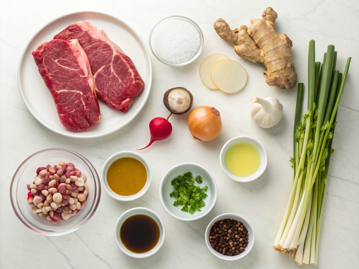 Ingredients for Keto Instant Pot Ginger Stew recipe