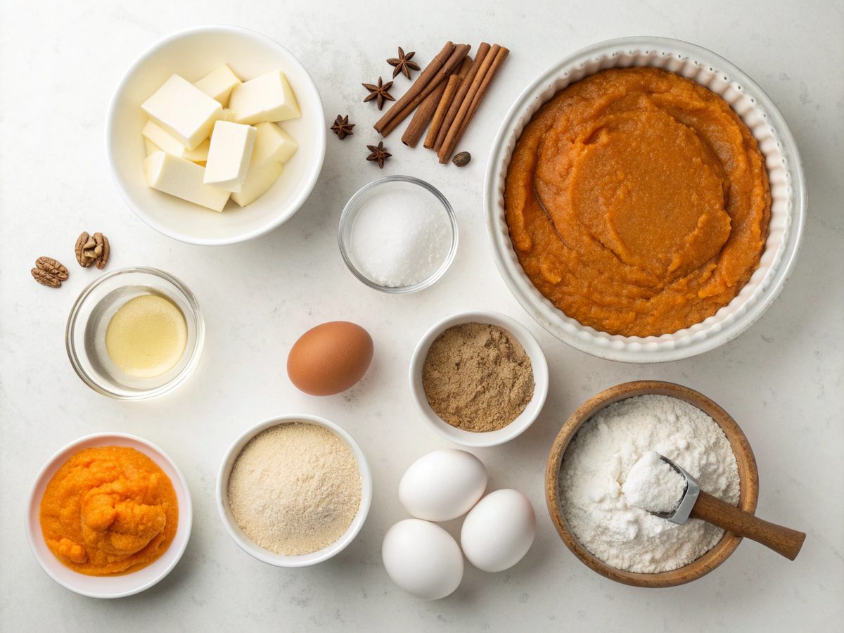 Ingredients for keto pumpkin cheesecake: a guilt-free fall treat