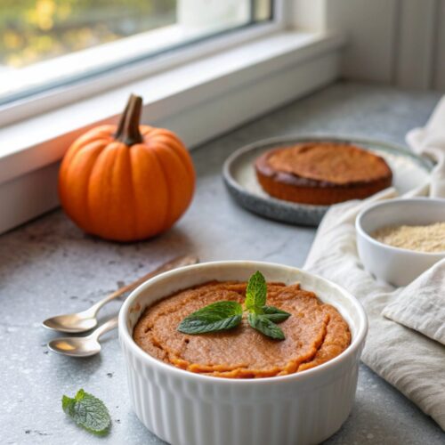 Delicious keto pumpkin pie delight without the crust