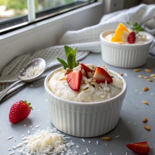 Delicious presentation of Low Carb Coconut Pudding Treat