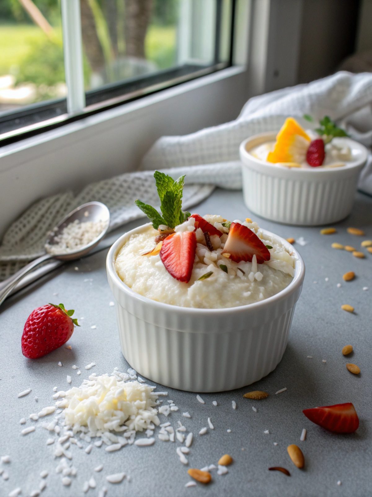 Delicious presentation of Low Carb Coconut Pudding Treat