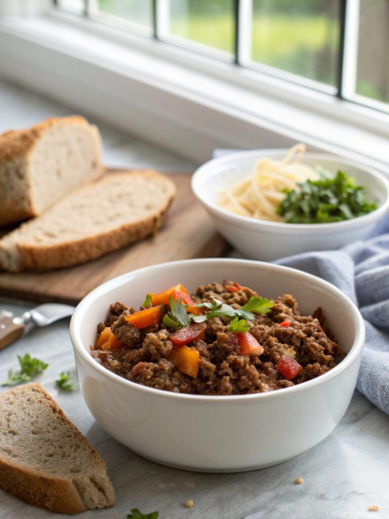 Low Carb Ground Beef Buffalo recipe featured image showcasing a deliciously spicy and healthy dish.