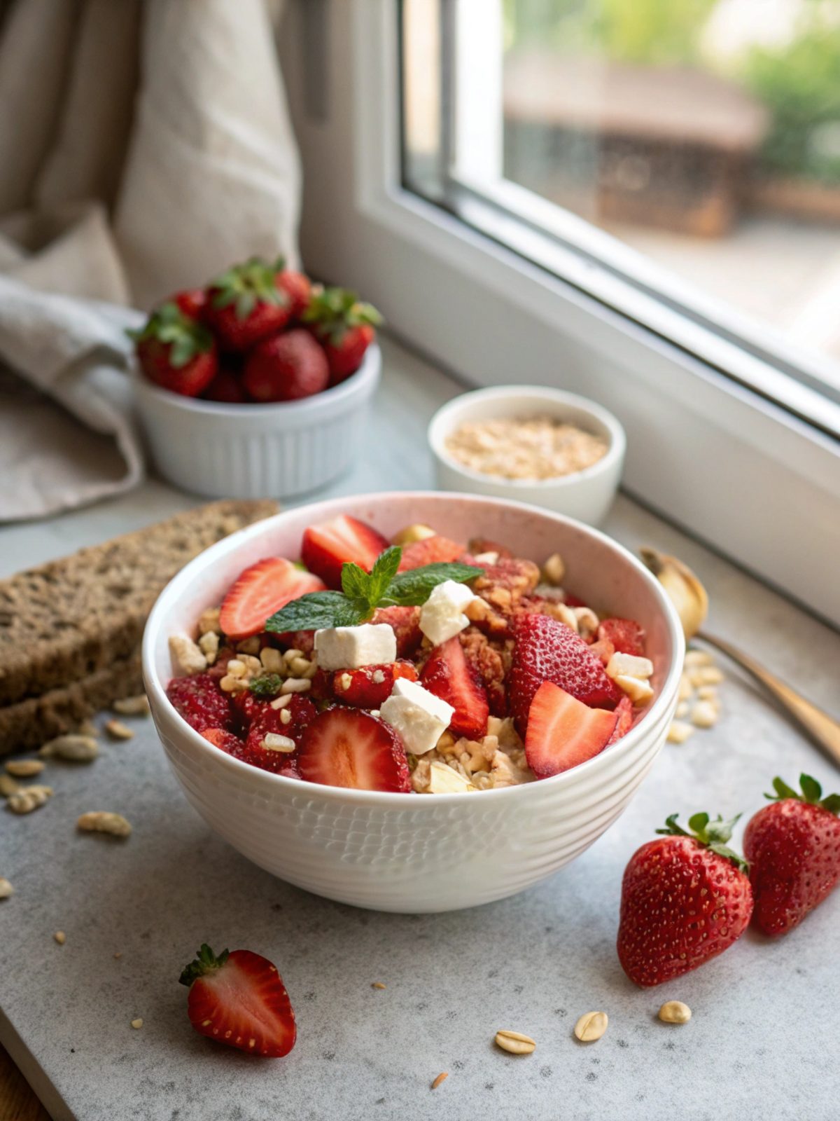 Quark Strawberry Protein Bowl Recipe Featured Image