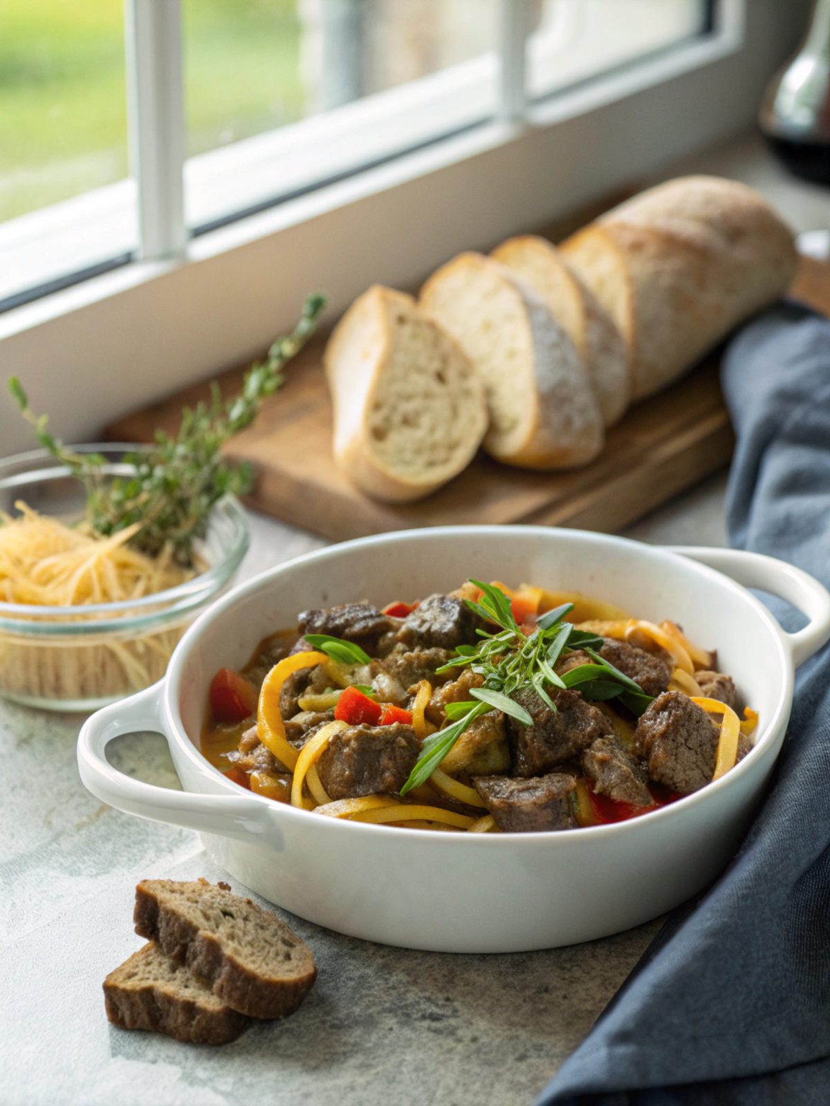 Featured image of skillet keto beef and tarragon, showcasing its creamy texture and rich beef