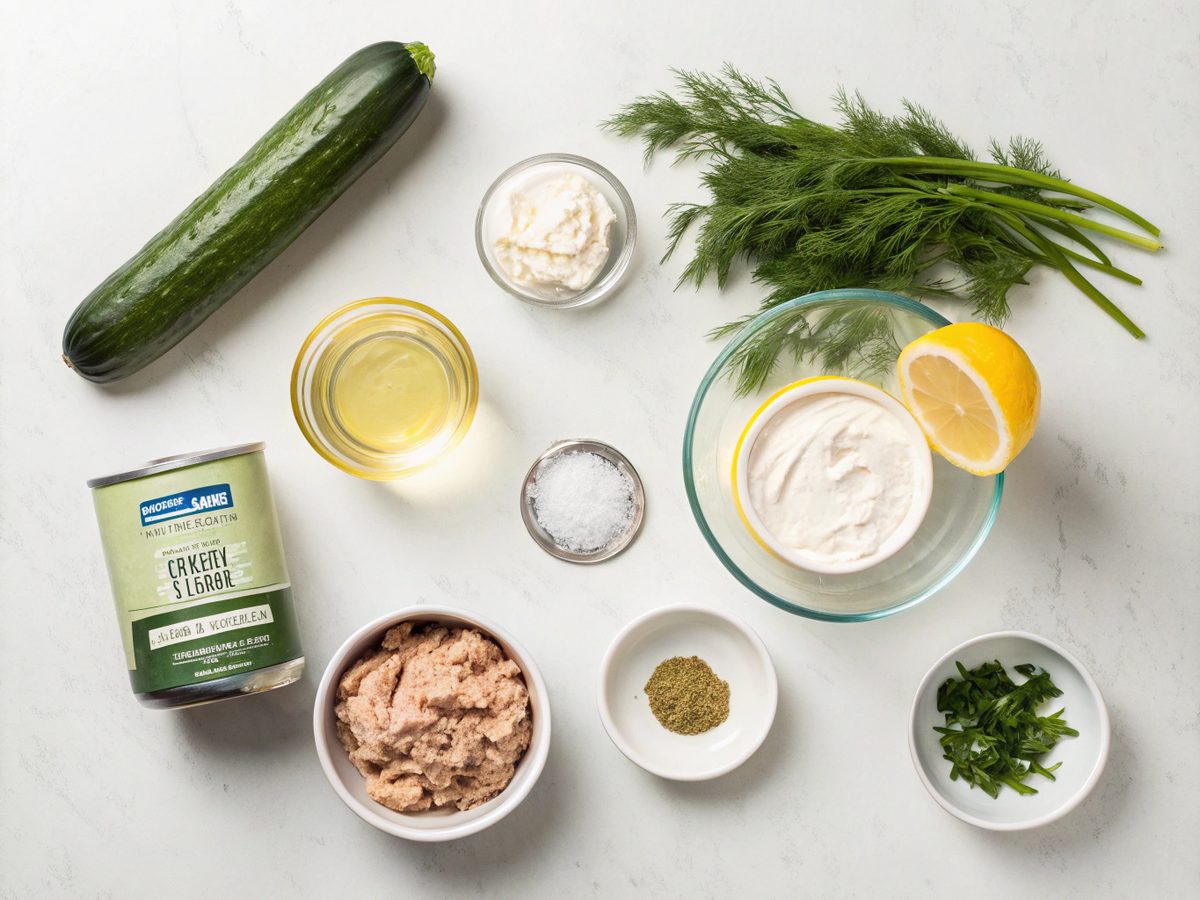 Ingredients for Tuna Cucumber Boat Bites Recipe