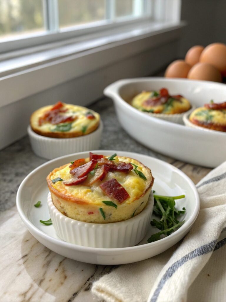 Warm and inviting image showcasing turkey bacon egg muffins recipe.