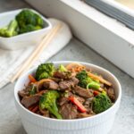 Beef and Broccoli Stir Fry ready to serve