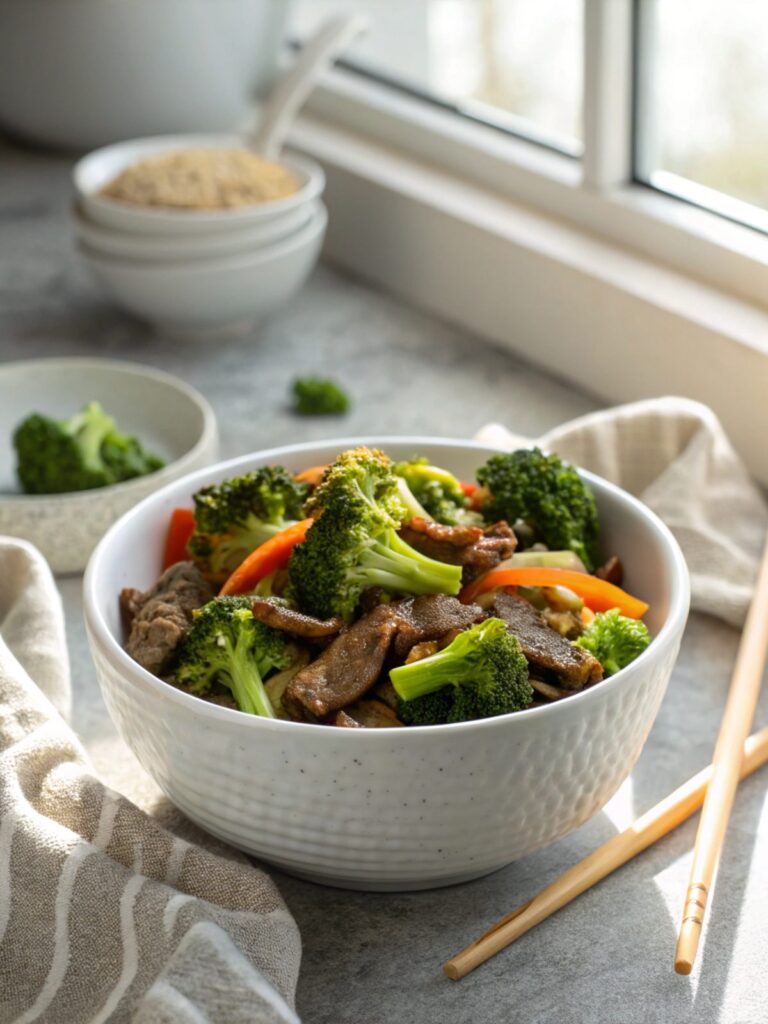 SEO-friendly alt text describing the featured image of Beef Broccoli Stir Fry