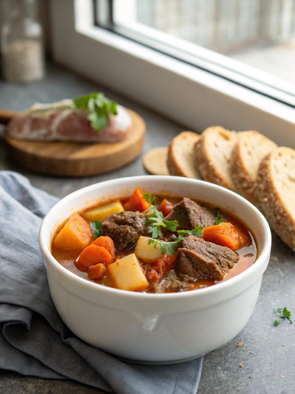 A classic, easy beef stew recipe served warm right out of the pot.