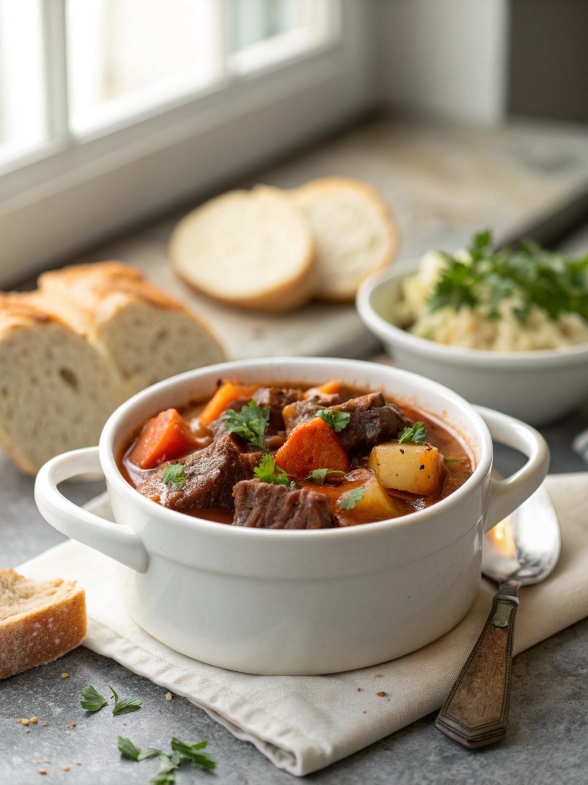 Hearty Crockpot Beef Stew Recipe in a bowl