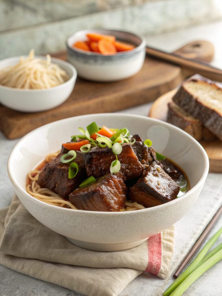 Featured image of Korean Braised Short Ribs served in a bowl