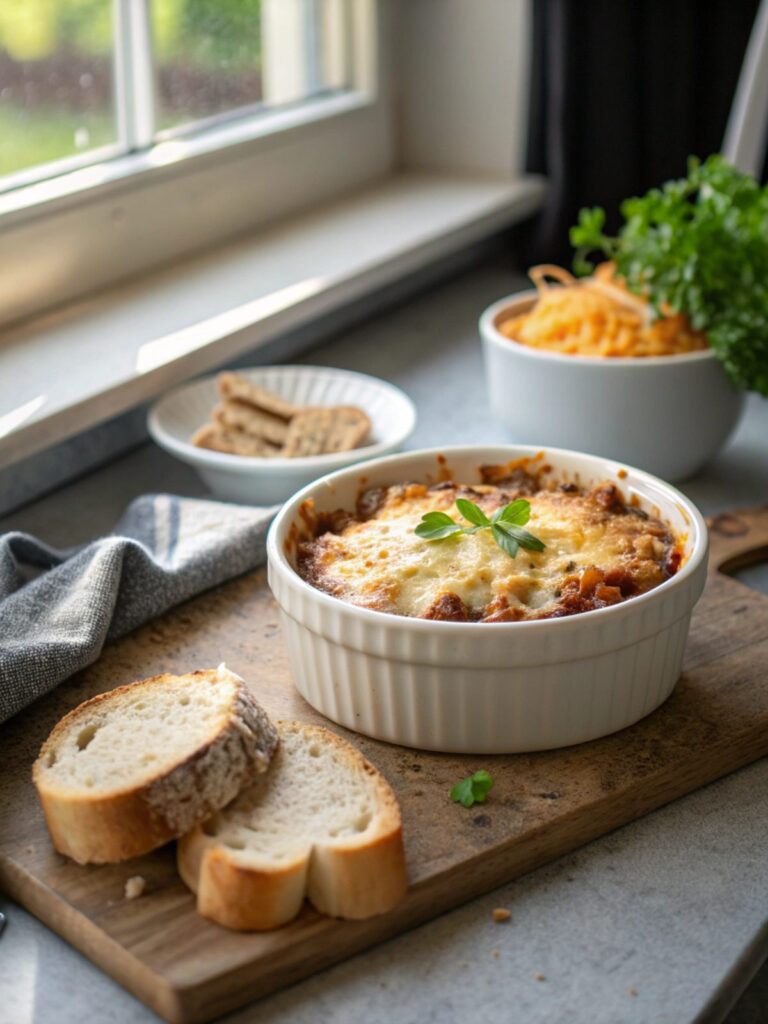 Comforting Poor Man’s Husband Casserole recipe with crispy tater tot topping