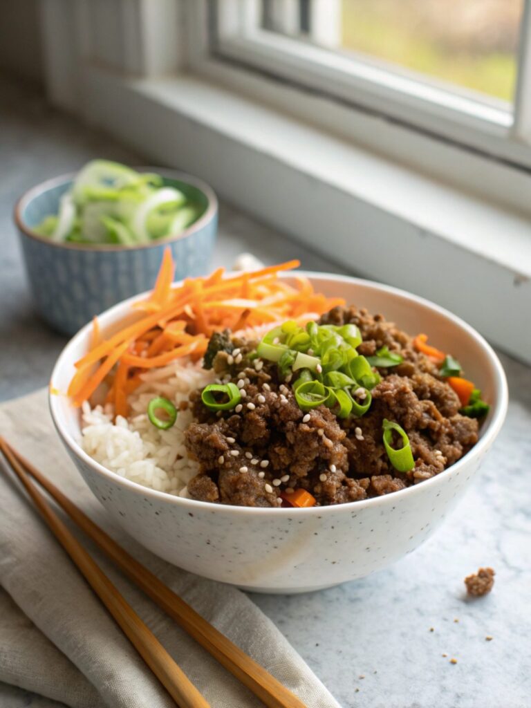 Korean Ground Beef Bowl — A flavorful and quick dinner solution
