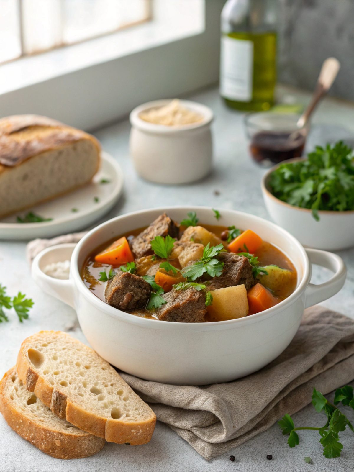 Featured image displaying a savory slow cooker Irish beef stew dish.