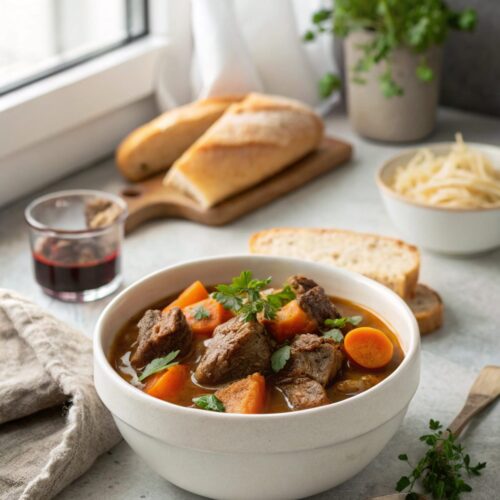 SEO-friendly alt text describing the featured image of an old fashioned beef stew recipe.