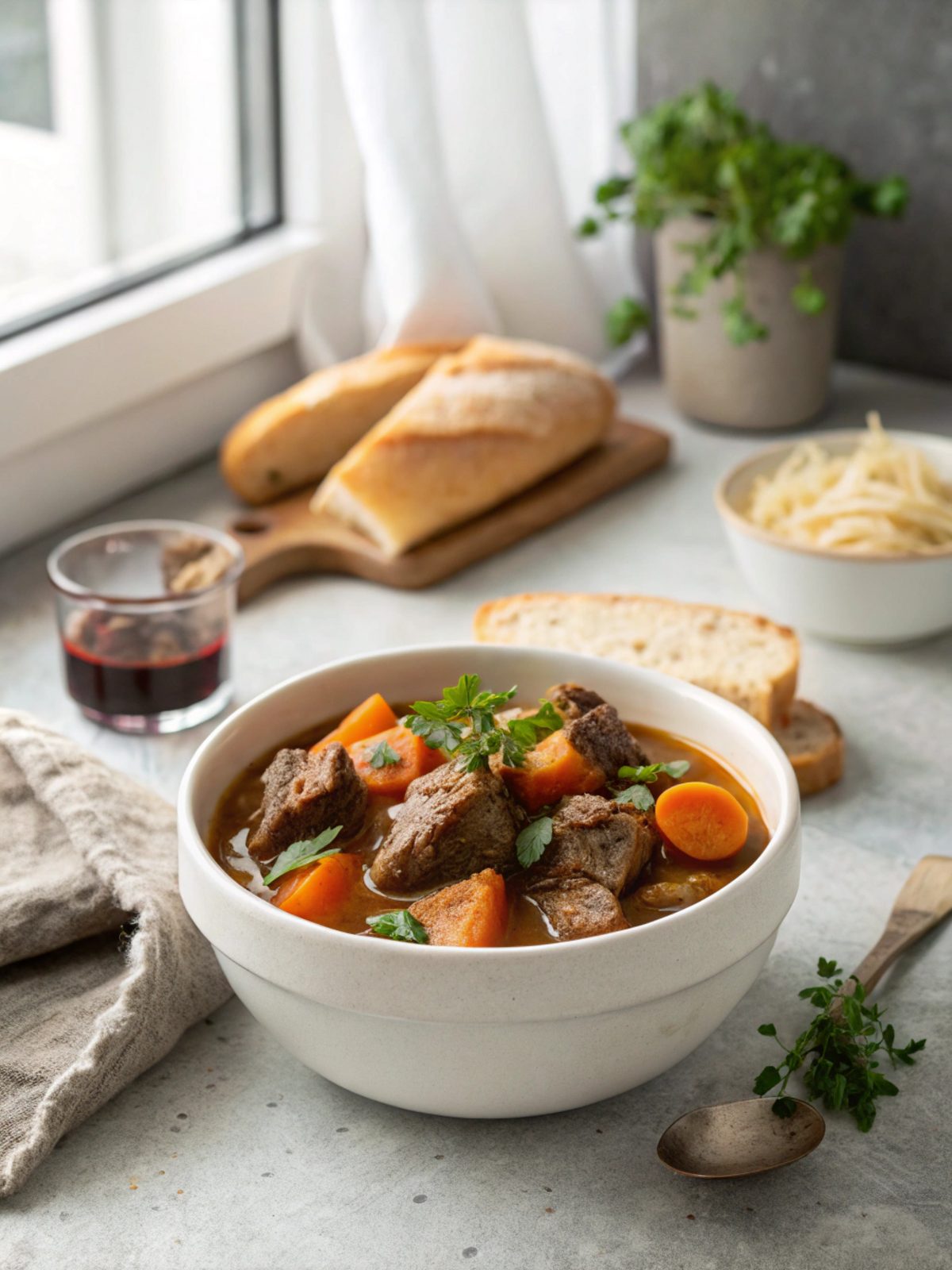 SEO-friendly alt text describing the featured image of an old fashioned beef stew recipe.