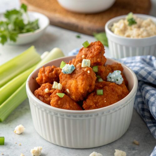 SEO-friendly alt text describing the featured image, including the keyword air fryer buffalo chicken