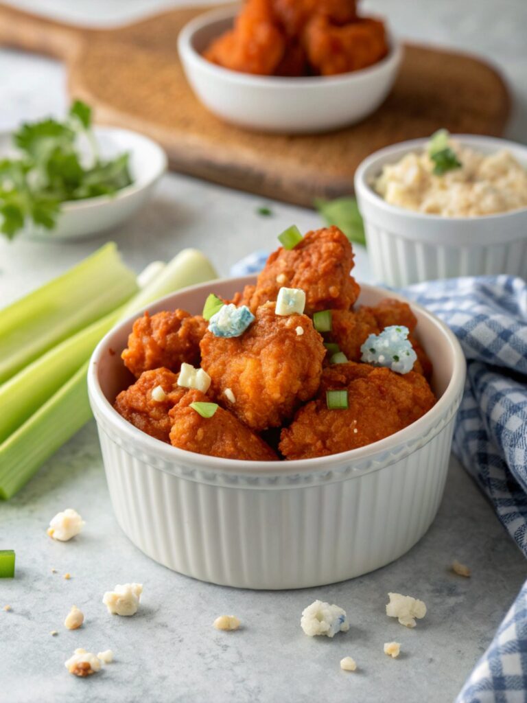 SEO-friendly alt text describing the featured image, including the keyword air fryer buffalo chicken
