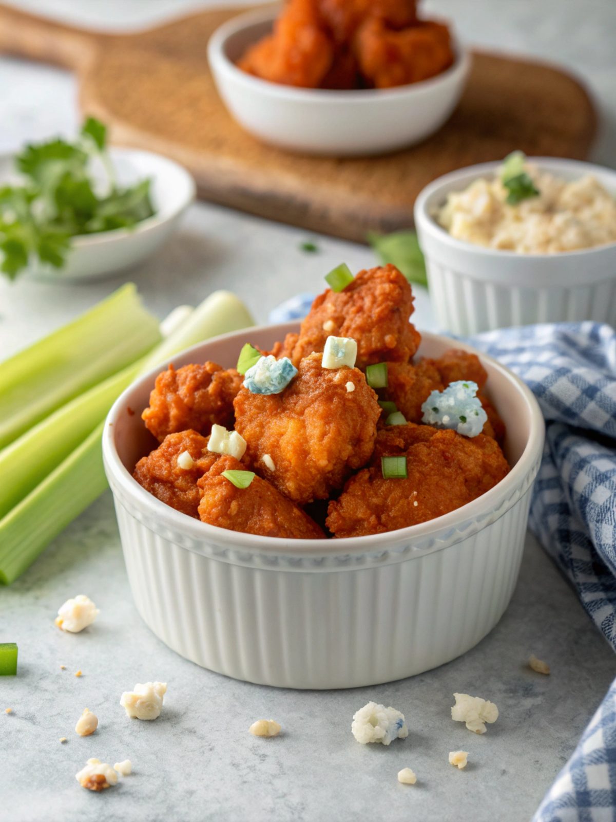 SEO-friendly alt text describing the featured image, including the keyword air fryer buffalo chicken