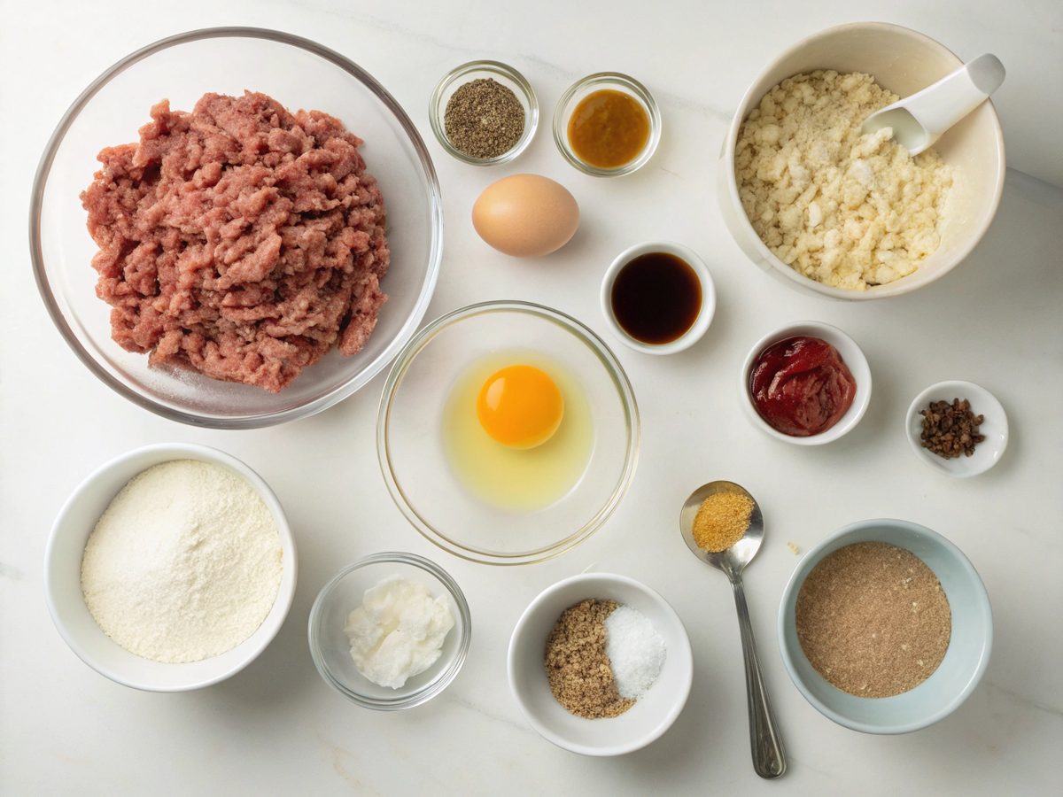 Visual representation of All Beef Meatloaf Glaze ingredients.