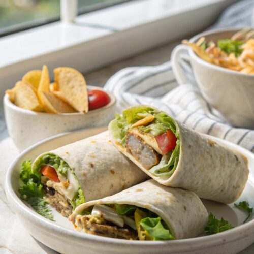 A delightful view of freshly prepared Big Mac Wraps ready to be enjoyed.
