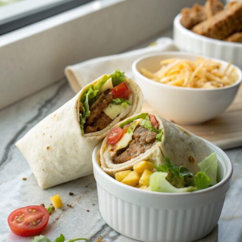 SEO-friendly alt text describing the featured image of Big Mac Wraps Recipe.