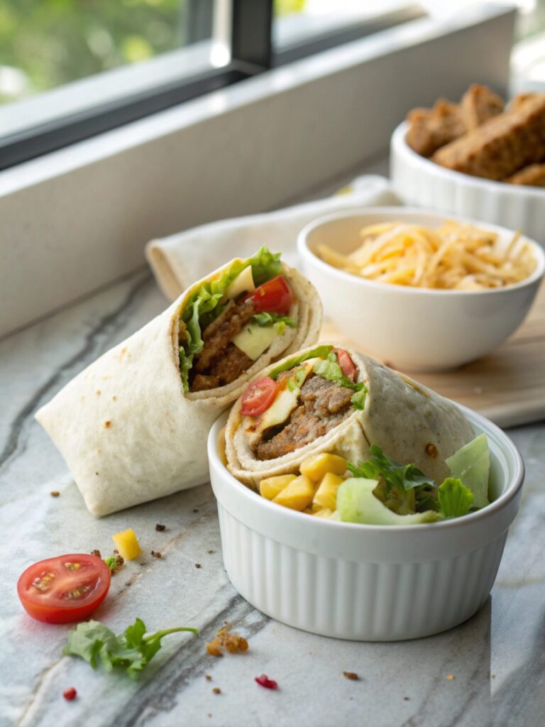 SEO-friendly alt text describing the featured image of Big Mac Wraps Recipe.