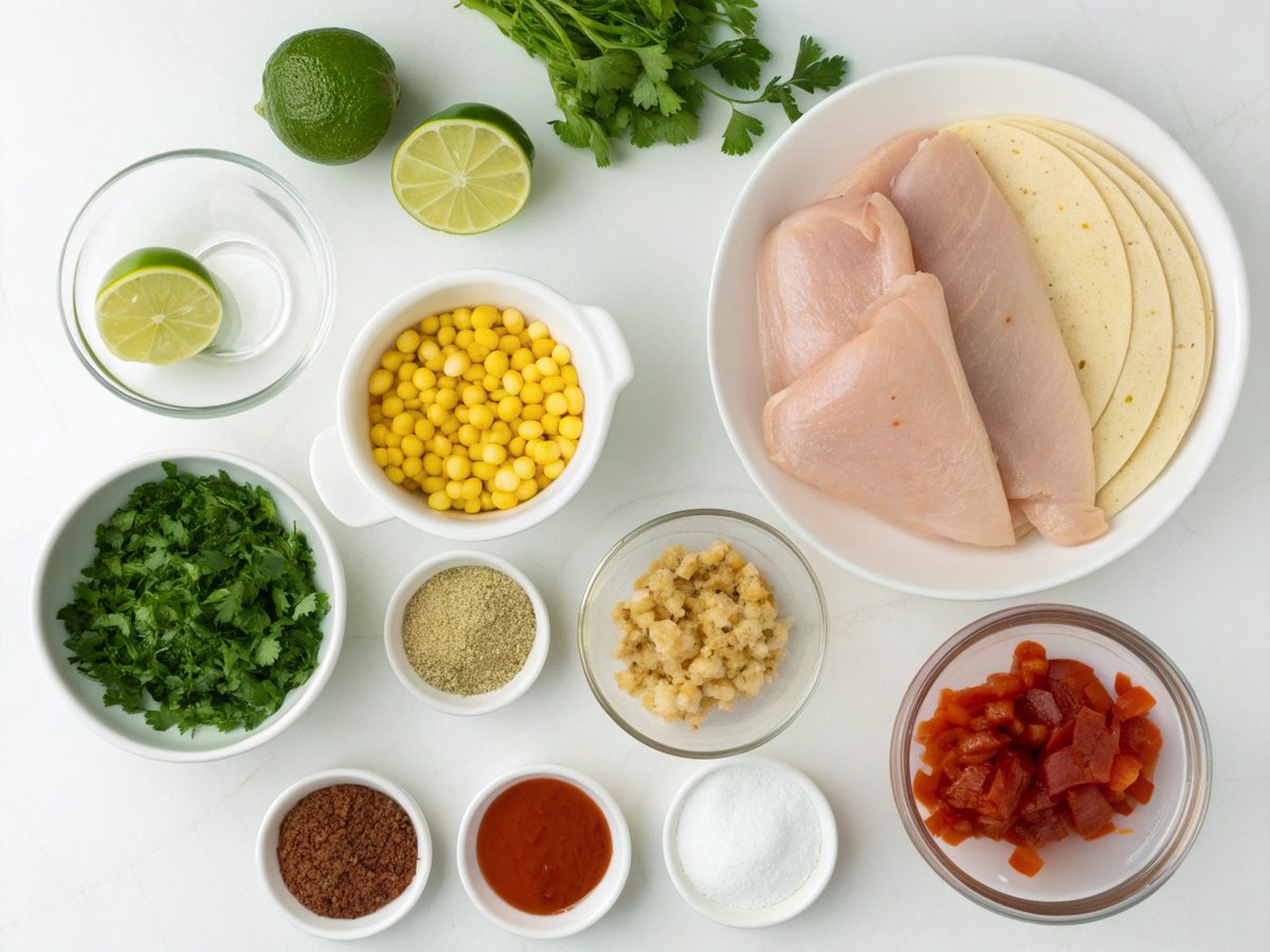 Image showing ingredients for Chicken Street Tacos