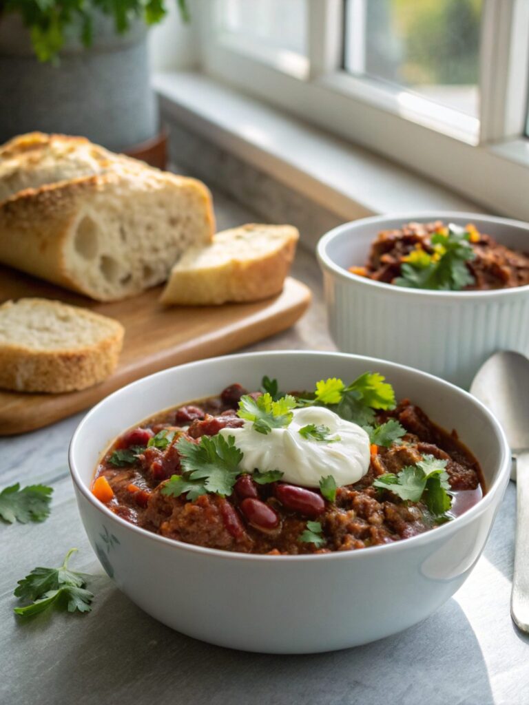 SEO-friendly alt text describing the featured image of classic beef chili with beans.